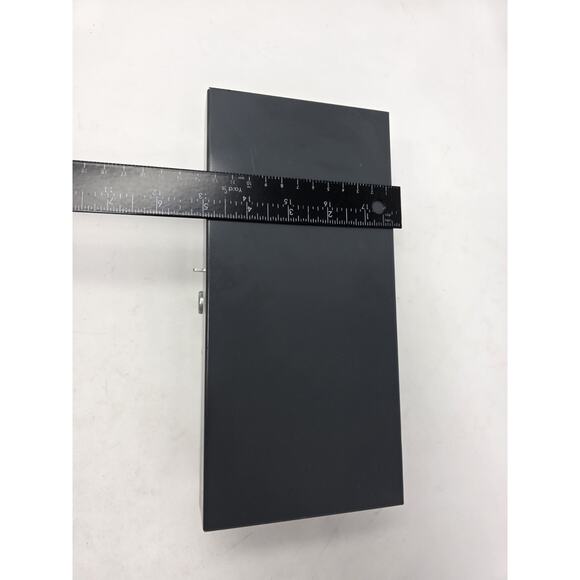 Mid Century Metal Money Box Vintage Grey Mold Master 10x5x3 No Key - Picture 13 of 13